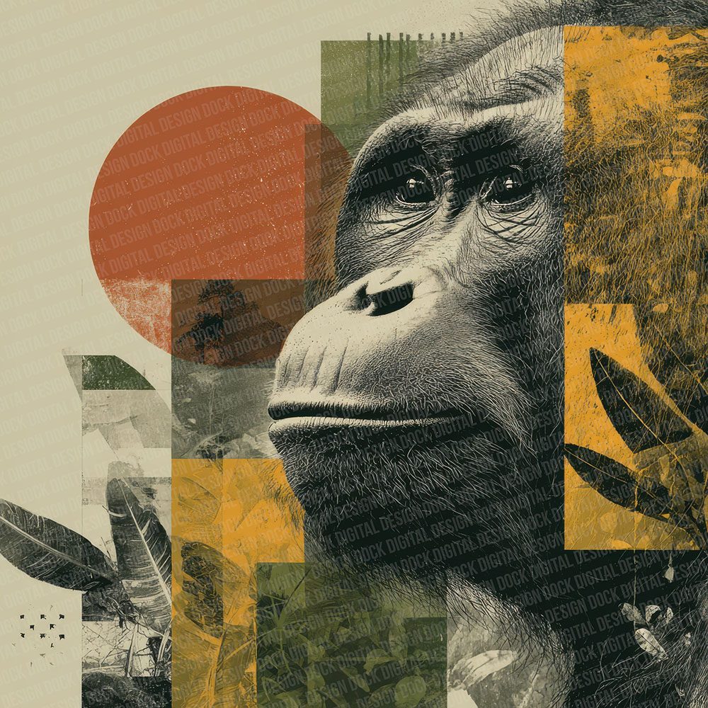 Orangutan Rainforest Moodboard Digital Paper Pack (DDD002832)
