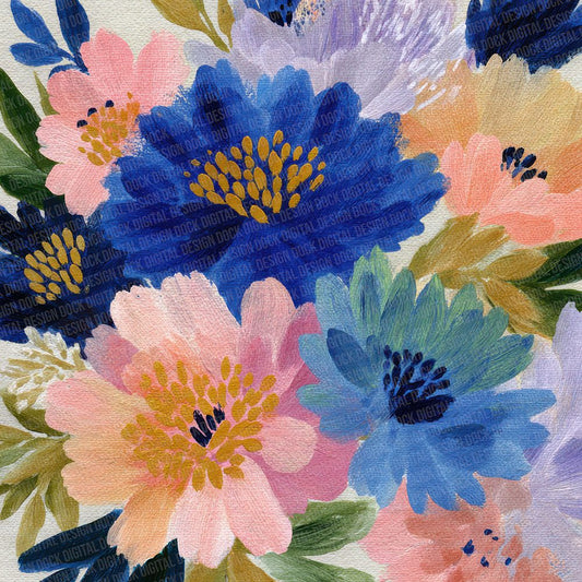 Painterly Floral Wash Digital Paper Pack (DDD002872)