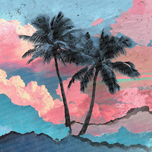 Palm Collage Neon Digital Paper Pack (DDD002878)