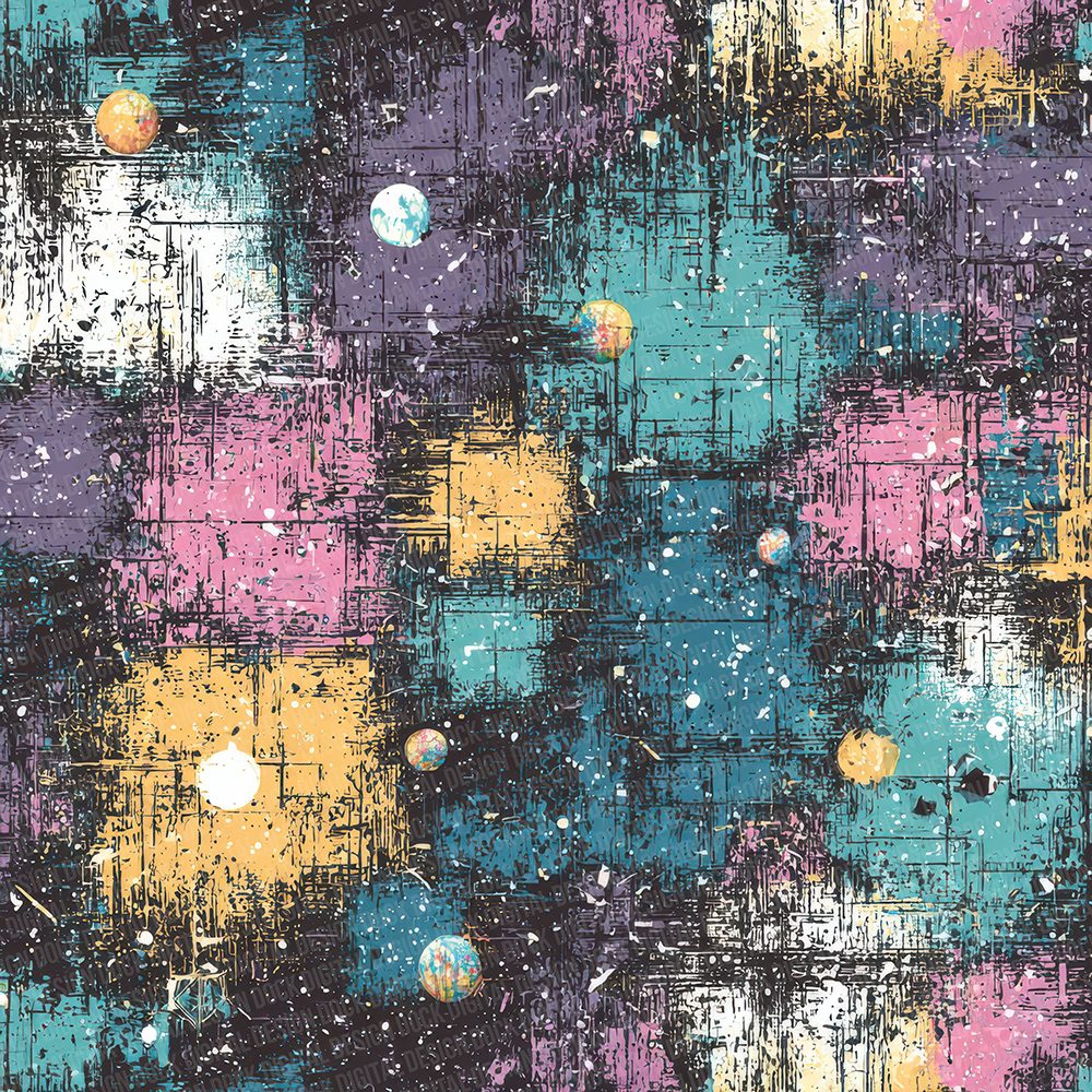 Pastel Cosmic Grunge Digital Paper Pack (DDD002918)