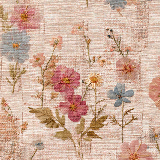 Patchwork Wildflower Fabric Digital Paper Pack (DDD008559)