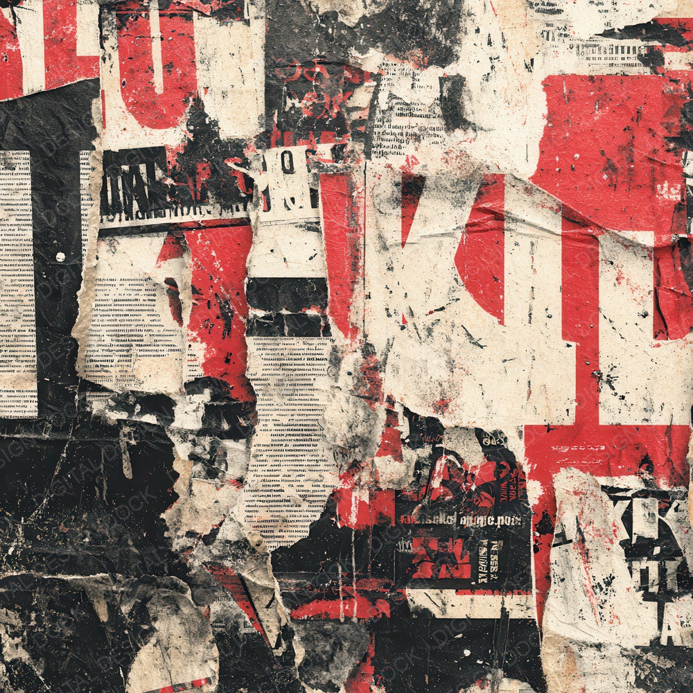 Punk Poster Rip Wall Digital Paper Pack (DDD008201)