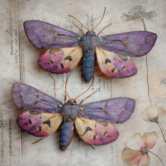 Purple Moth Specimen Digital Paper Pack (DDD007711)