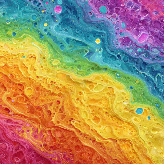 Rainbow Acrylic Pour Digital Paper Pack (DDD008348)