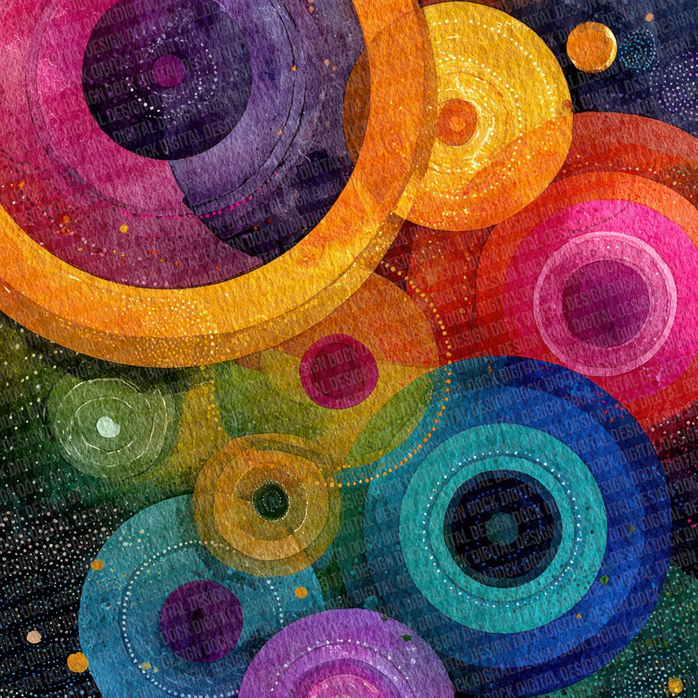 Rainbow Doodle Wash Digital Paper Pack (DDD003137)