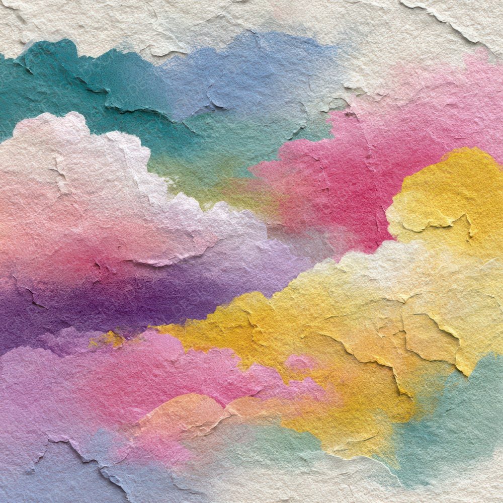 Rainbow Floral Wash Background Digital Paper Pack (DDD007762)