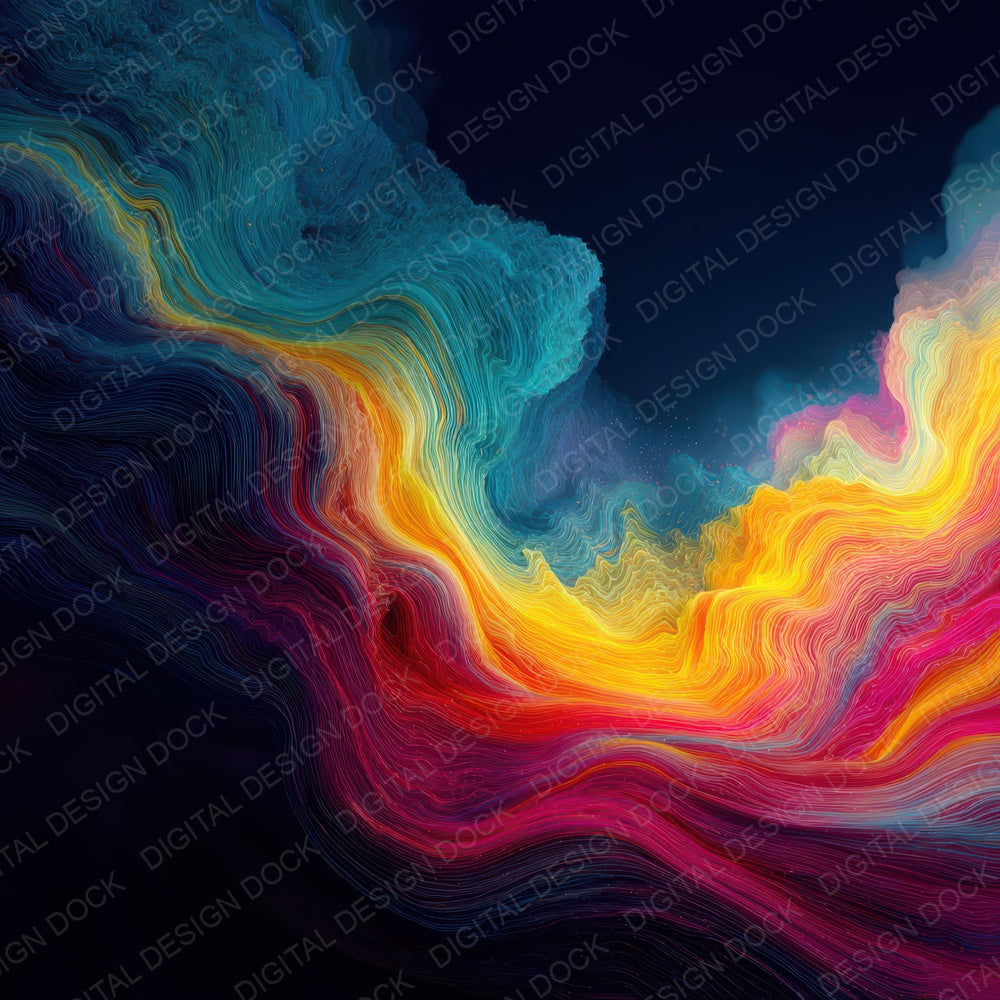 Rainbow Flow Drift Digital Paper Pack (DDD003143)
