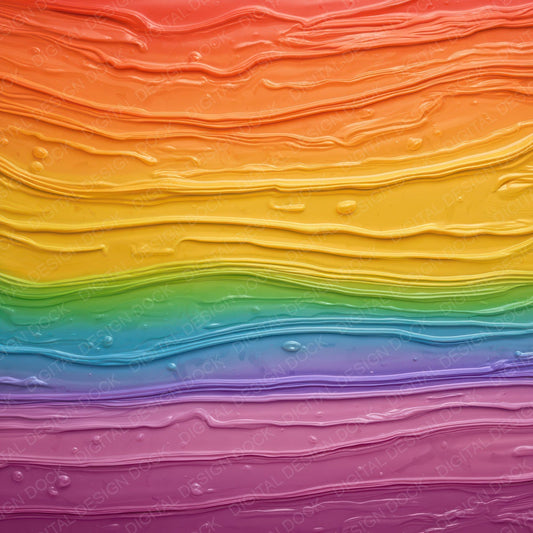 Rainbow Melted Wax Digital Paper Pack (DDD008356)