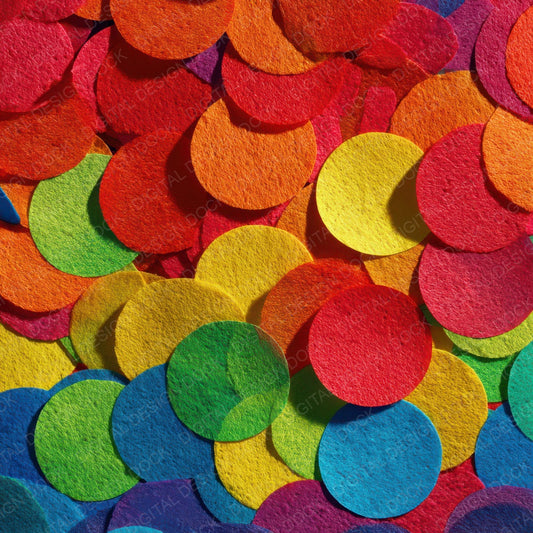 Rainbow Paper Confetti Digital Paper Pack (DDD008382)