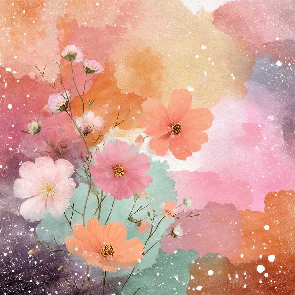 Rainbow Paper Petals Digital Paper Pack (DDD003151)