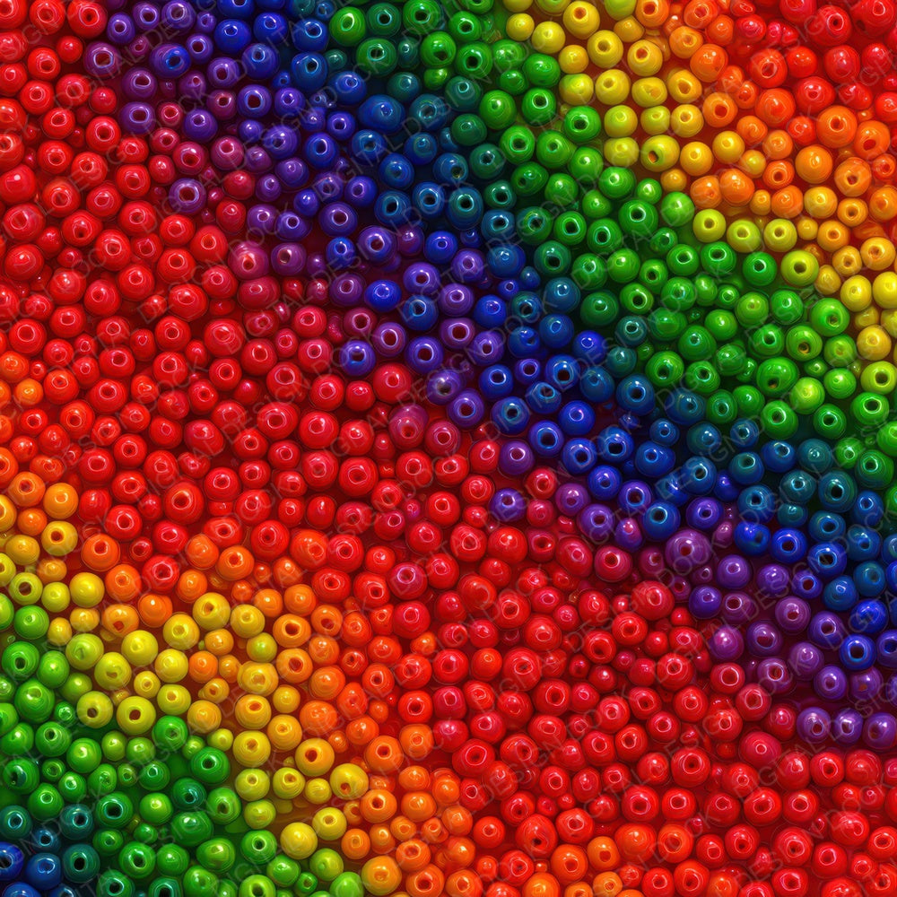 Rainbow Plastic Beads Digital Paper Pack (DDD008360)