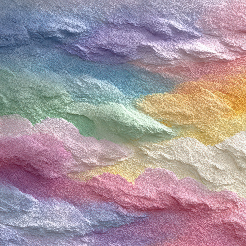 Rainbow Shadow Floral Wash Background Digital Paper Pack (DDD007763)