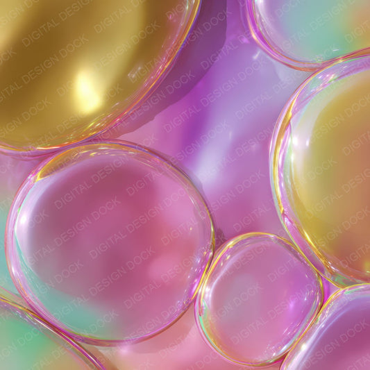 Rainbow Soap Bubbles Digital Paper Pack (DDD008363)