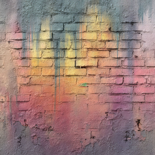 Rainbow Wash Brick Wall Digital Paper Pack (DDD003163)
