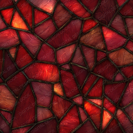 Red Stained Glass Digital Paper Pack (DDD008516)