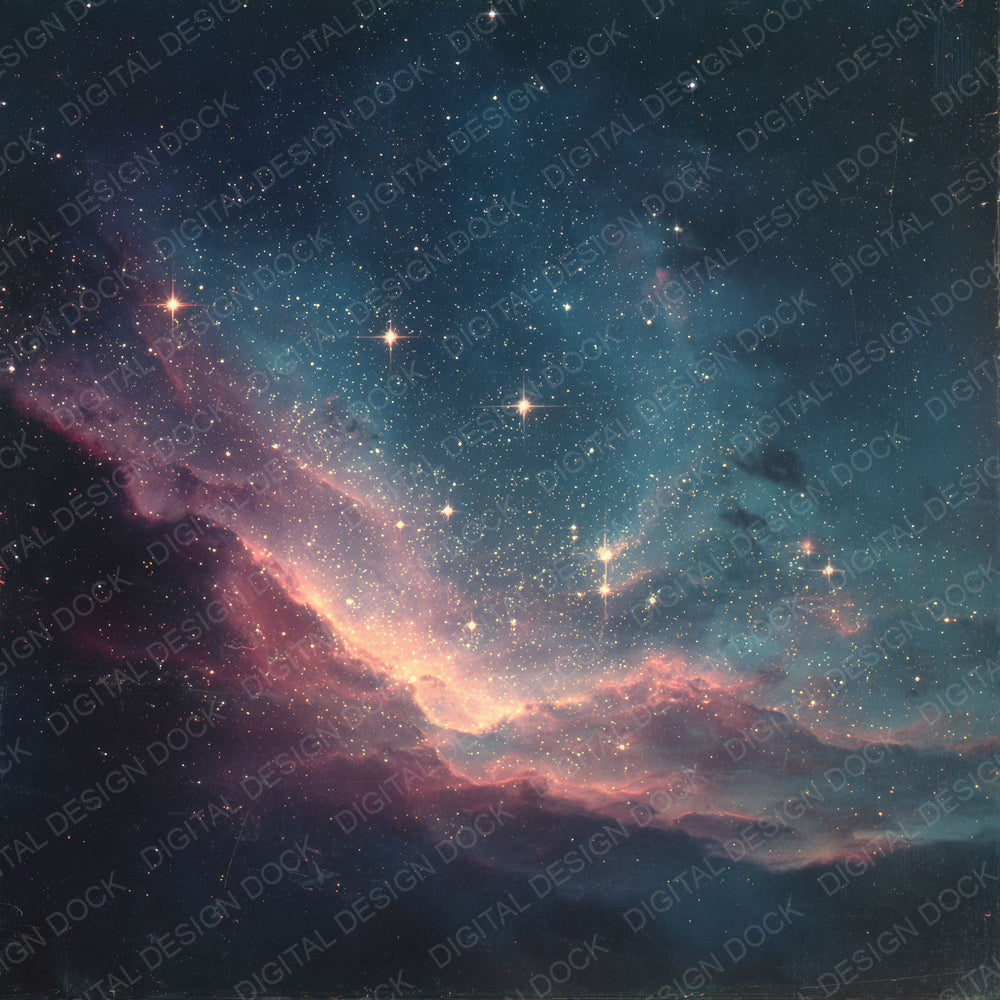 Retro Cosmic Drift Digital Paper Pack (DDD003205)