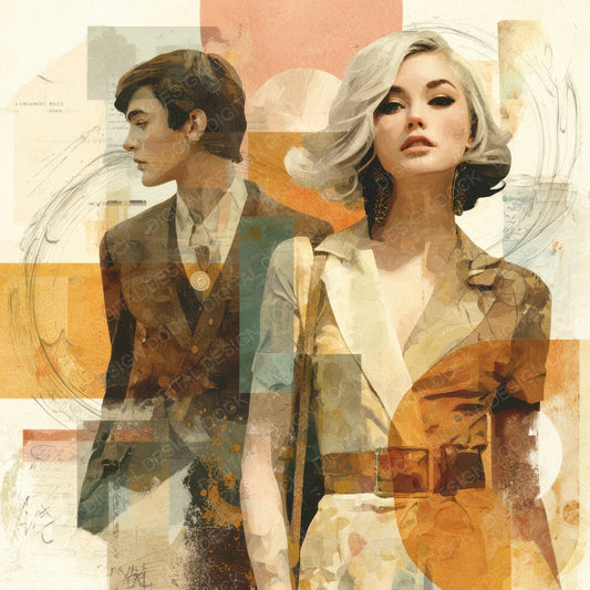 Retro Fashion Collage Digital Paper Pack (DDD003207)
