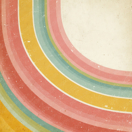 Retro Poster Rainbow Digital Paper Pack (DDD008621)