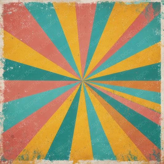 Retro Starburst Sign Digital Paper Pack (DDD008655)