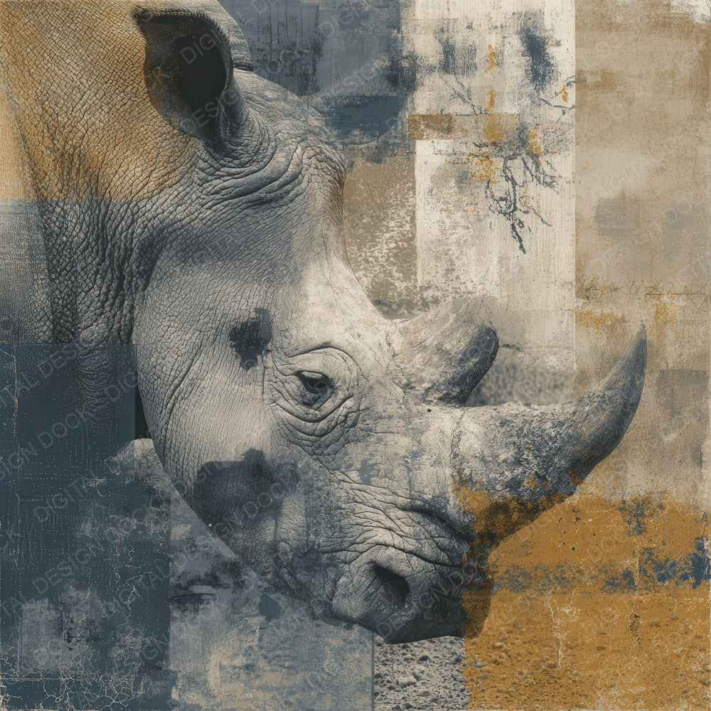 Rhino Savannah Moodboard Digital Paper Pack (DDD003226)