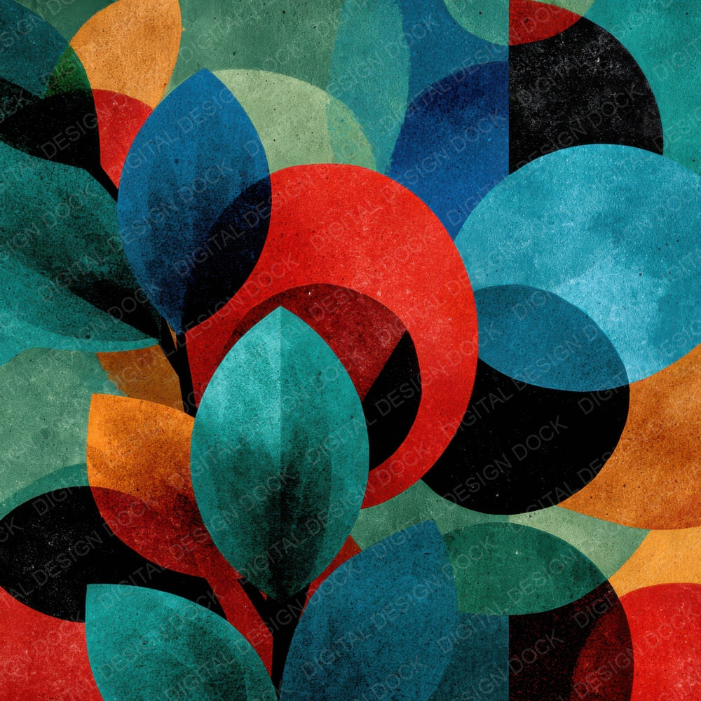 Rhythmic Floral Abstraction Digital Paper Pack (DDD003227)