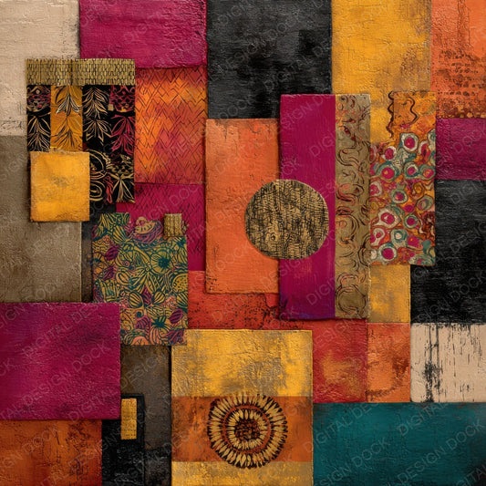Ringgold Quilt Patch Story Texture Digital Paper Pack (DDD003235)