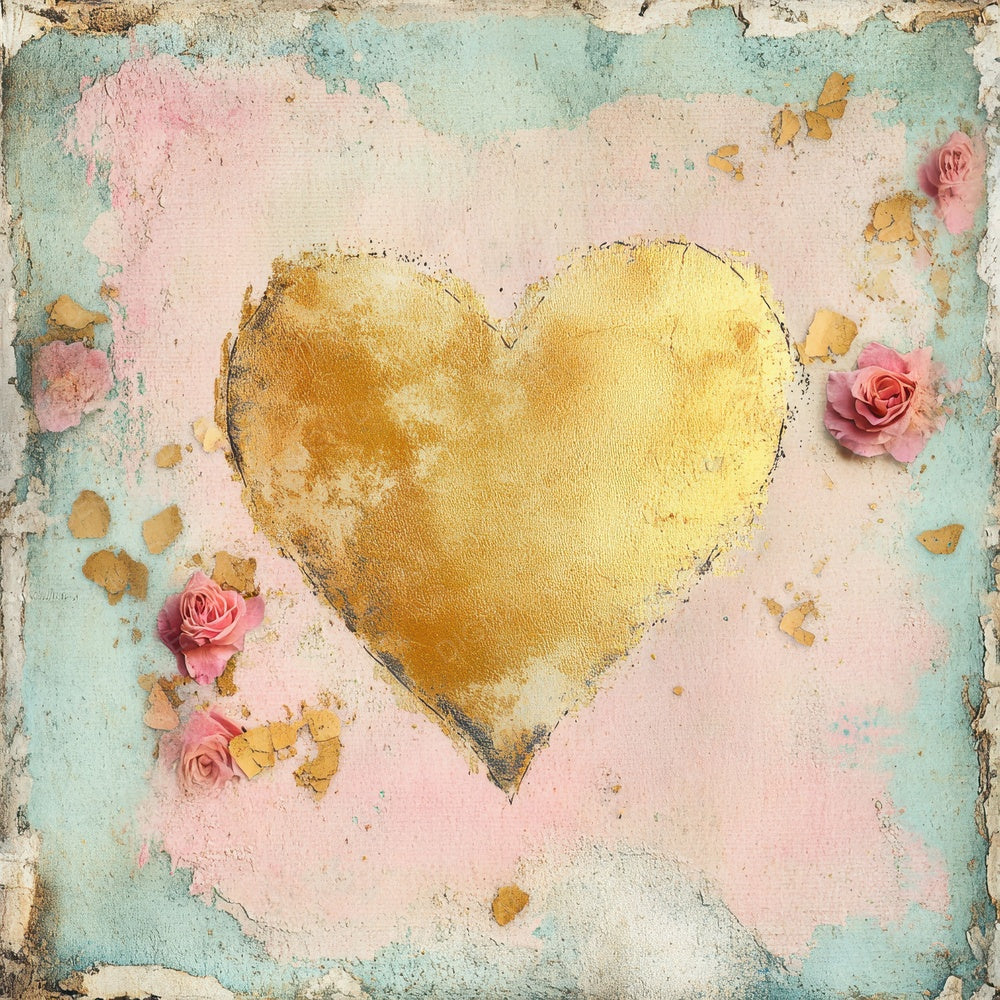Rose Gold Heart Digital Paper Pack (DDD003265)