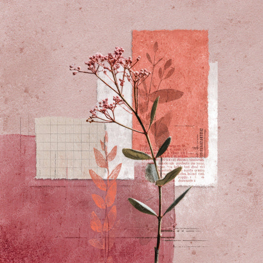Rose Stamp Grid Digital Paper Pack (DDD003282)