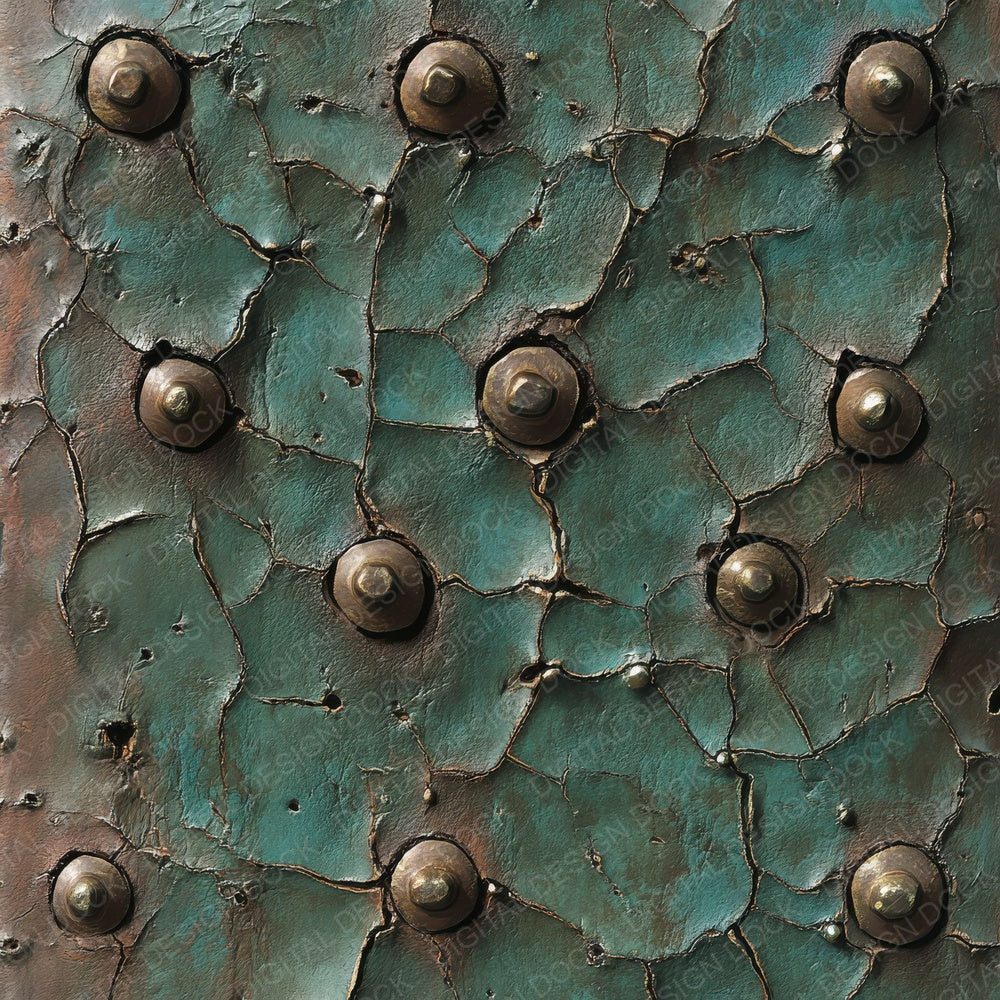Rotting Leather Studs Background Digital Paper Pack (DDD003290)