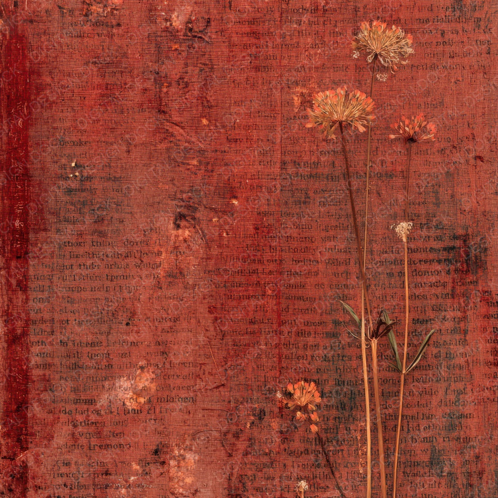 Rust Biro Petal Digital Paper Pack (DDD003303)