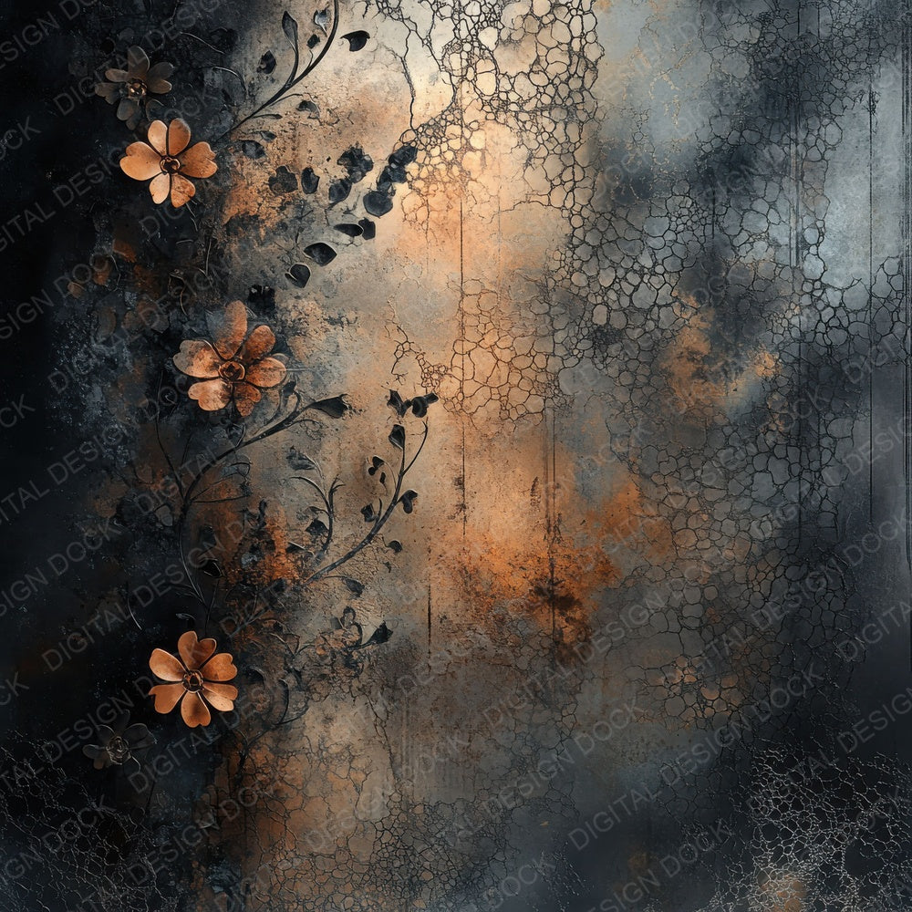 Rust and Petals Digital Paper Pack (DDD003302)