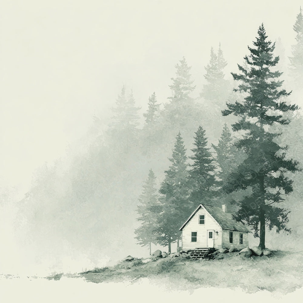 Sage Cabin LineArt Wash Digital Paper Pack (DDD003339)