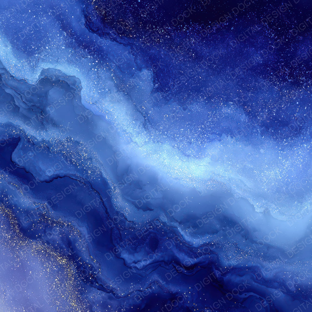Sapphire Cobalt Marble Digital Paper Pack (DDD003390)
