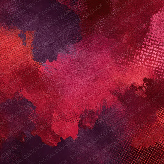 Scarlet Plum Halftone Oil Digital Paper Pack (DDD003405)