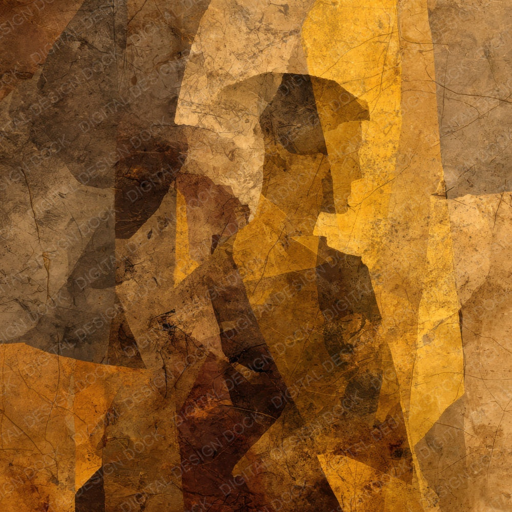 Schiele Line Texture Ochre Sketch Digital Paper Pack (DDD003407)