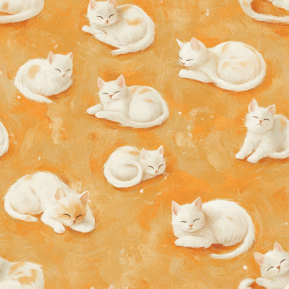 Seamless Cat Pattern Paper Digital Paper Pack (DDD003432)