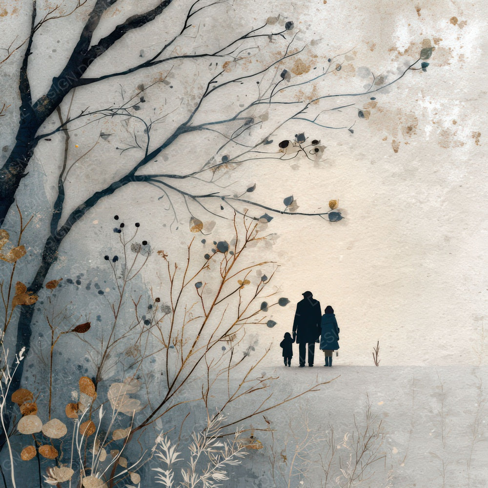 Seasonal Winter Quiet Scene Digital Paper Pack (DDD007845)