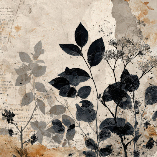 Shadow Script Silhouettes Digital Paper Pack (DDD008001)