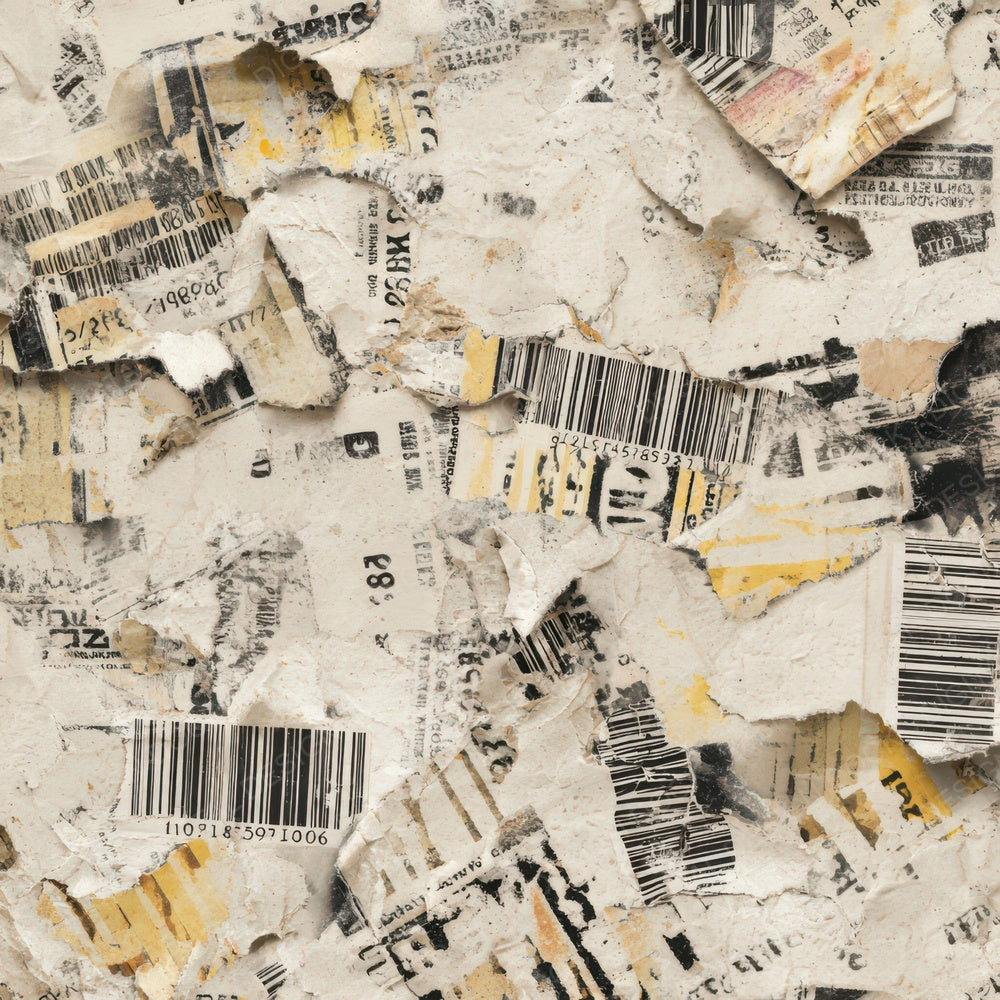 Shipping Label Collage Digital Paper Pack (DDD008323)