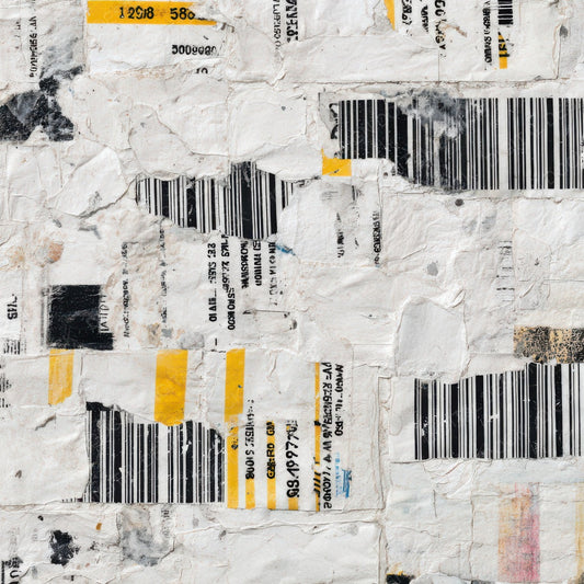 Shipping Sticker Collage Digital Paper Pack (DDD008324)