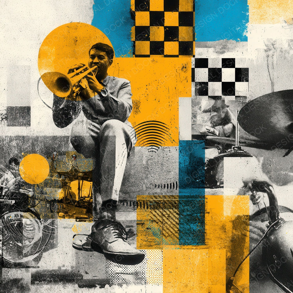 Ska Brass Moodboard Digital Paper Pack (DDD003496)