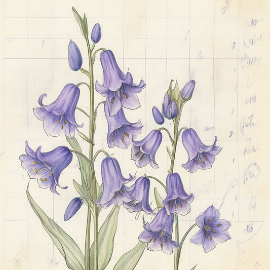 Sketch Bluebell Colour Digital Paper Pack (DDD003514)