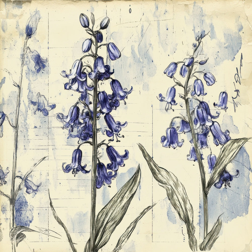 Sketch Bluebell Colour Digital Paper Pack (DDD003514)