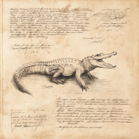 Sketch Crocodile Jawed Study Digital Paper Pack (DDD003538)