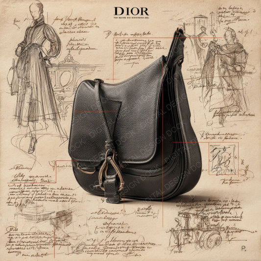 Sketch Dior Saddle Handbag Digital Paper Pack (DDD003545)