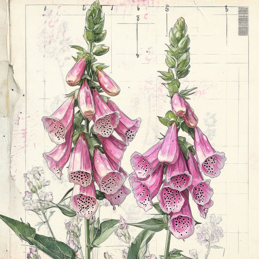Sketch Foxglove Notepad Digital Paper Pack (DDD003557)