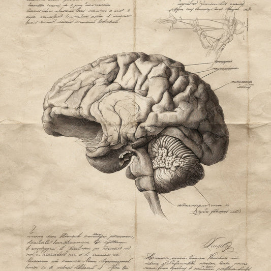 Sketch Human Brain Digital Paper Pack (DDD003580)