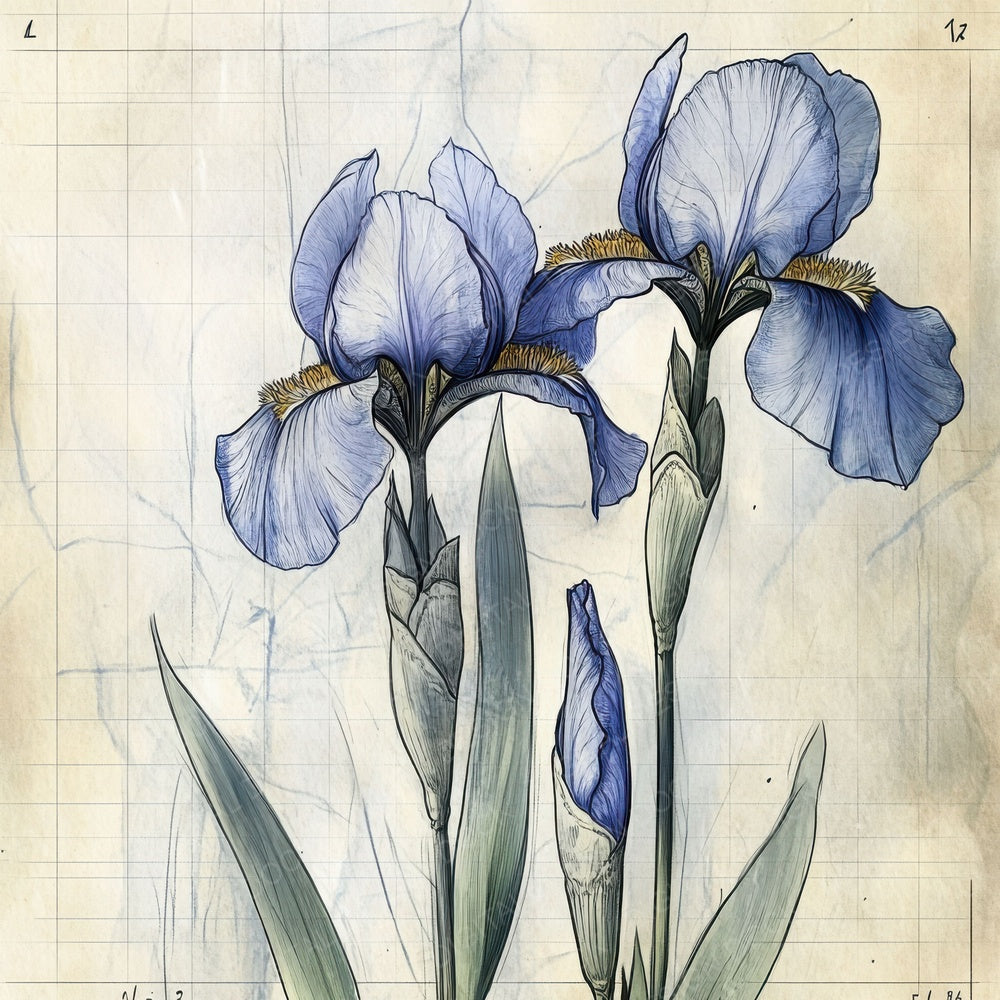 Sketch Iris Colour Digital Paper Pack (DDD003591)