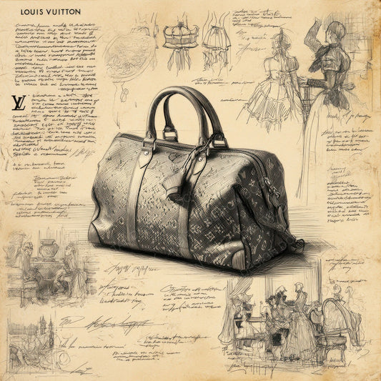 Sketch Louis Vuitton Speedy Bag Digital Paper Pack (DDD003607)