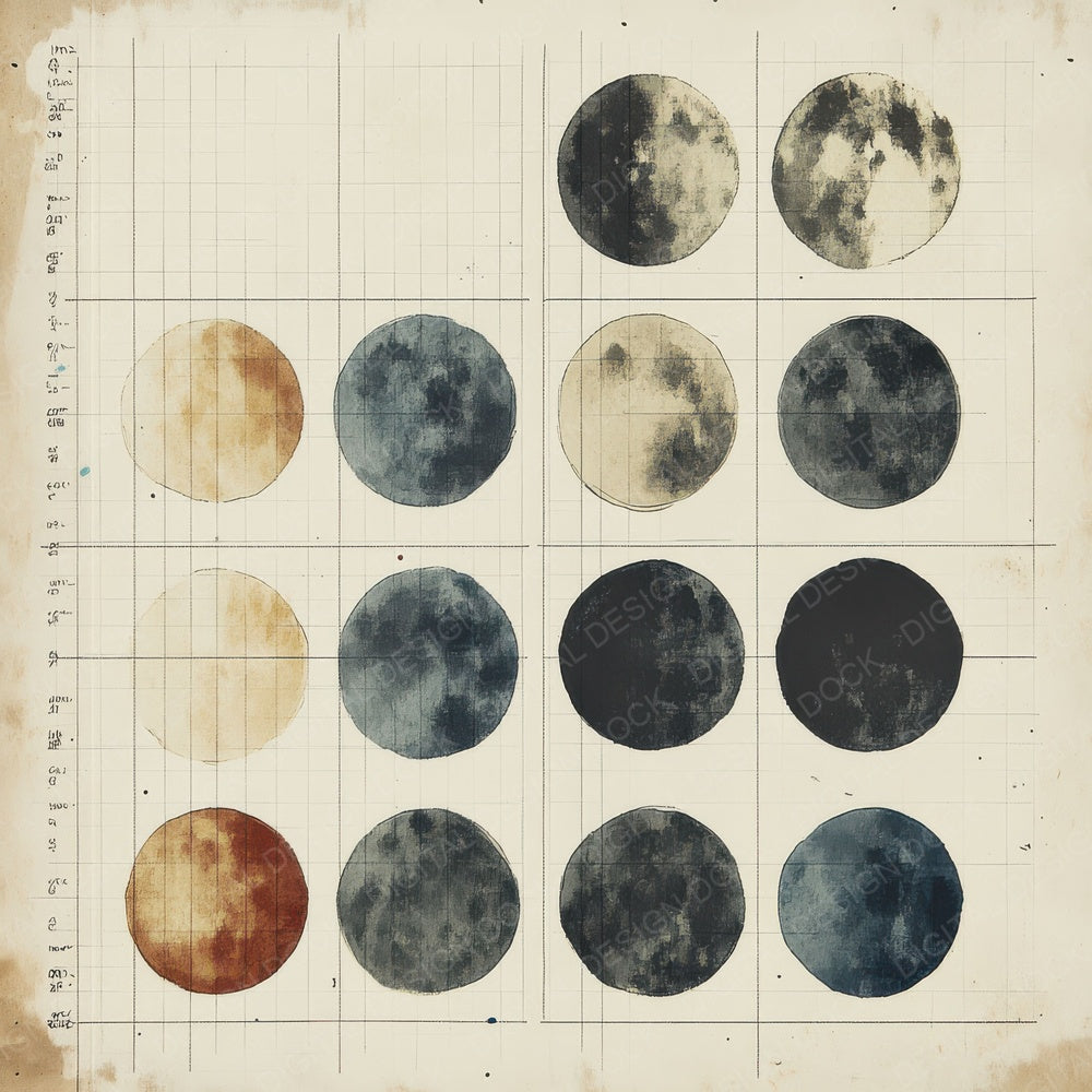 Sketch Moon Notepad Digital Paper Pack (DDD003619)